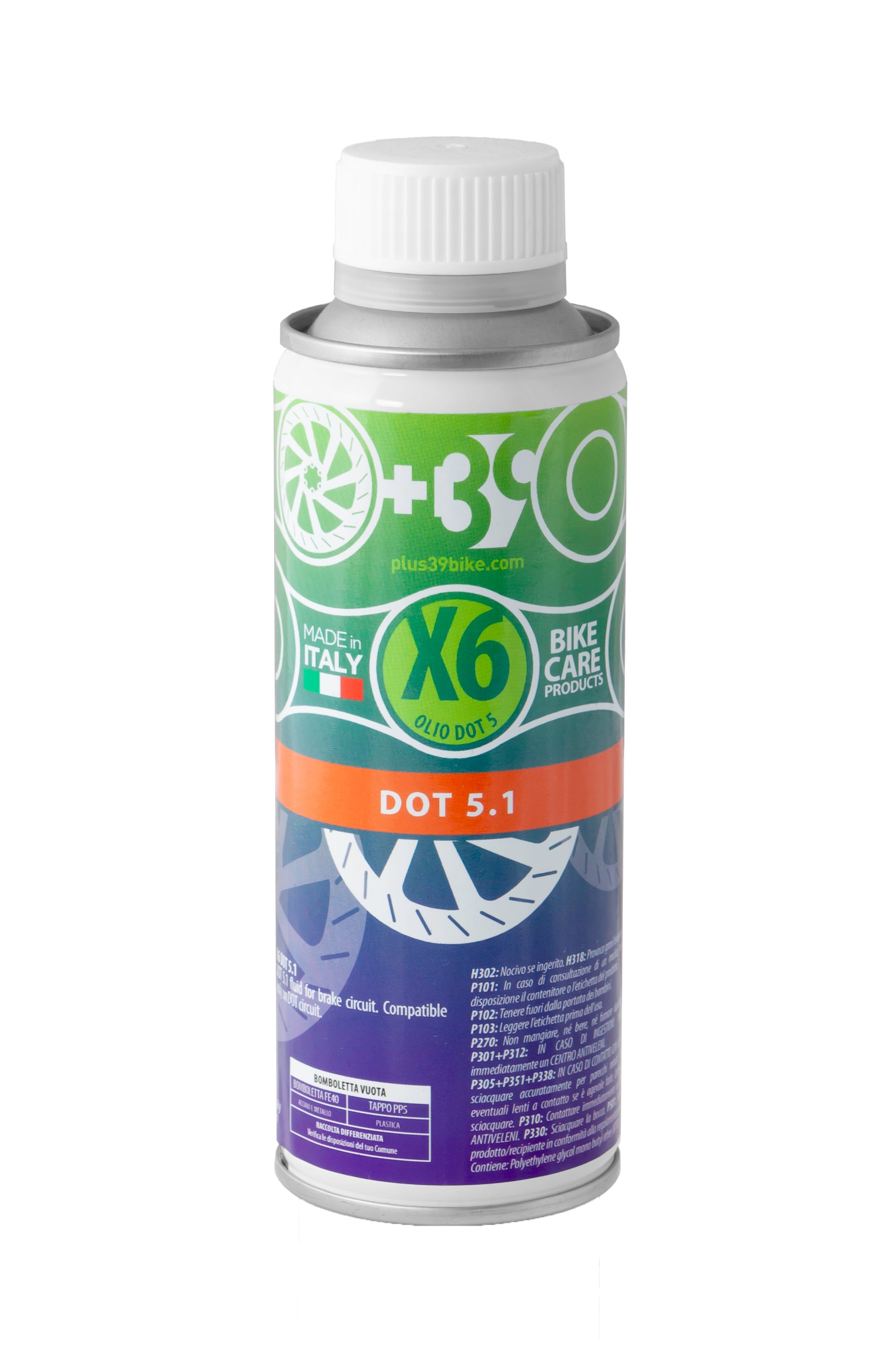X6 Olio DOT5 sintetico per freni idraulici - 250 ml - PLUS39BIKE